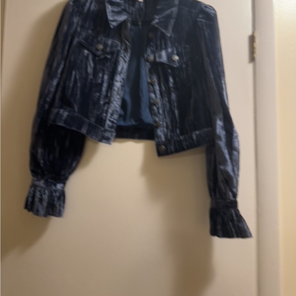 Cinq A Sept crushed velvet jacket - Picture 4 of 7